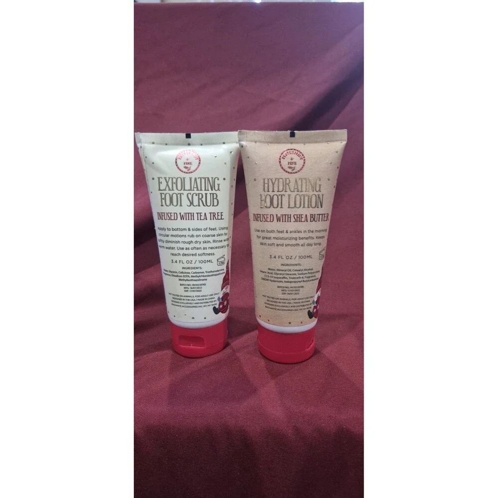 New Peppermint & Pine Foot Scrub Lotion Both 3.4 Fl. Oz. Sealed Shea  Tea Tree